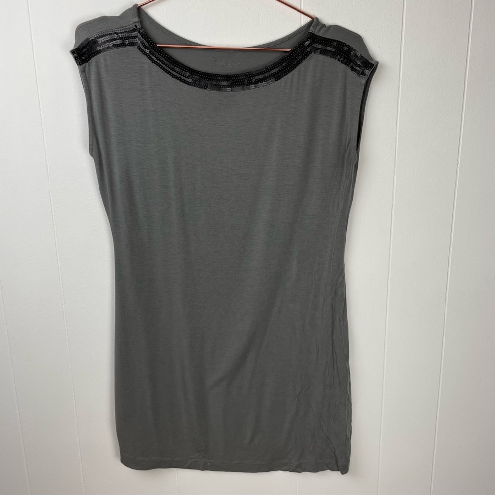 Maternity Sequin Sleeveless Stretchy Long Tunic Top